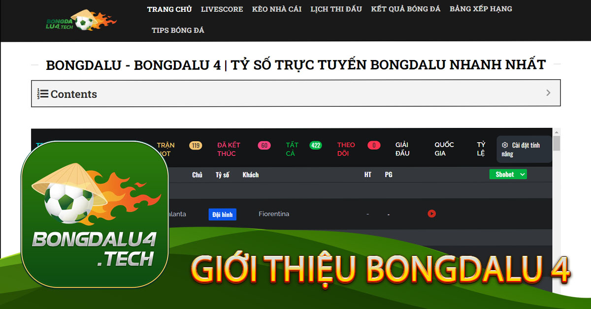 Giới thiệu Bongdalu 4